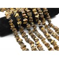 Бусины из тигрового глаза галтовка 15*9мм, 38см, 50 бусин