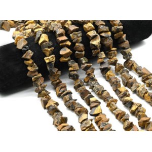 Бусины из тигрового глаза галтовка 15*9мм, 38см, 50 бусин