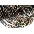 Бусины из турмалина кубик гр.3мм, 39см, 129 бусины