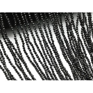 Бусины из турмалина шерл шарик гр.2мм, 39см, 212 бусин