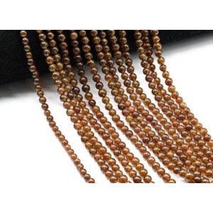 Бусины из турмалина зеленого шарик 4мм, 39см, 90 бусин