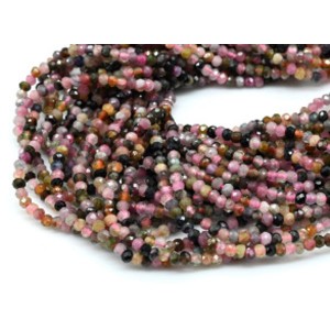 Бусины из турмалина рондель гр.2,5мм, 38см, 190 бусин