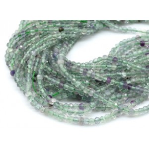 Бусины из флюорита рондель гр.3мм, 39см, 190 бусин