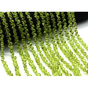 Бусины из хризолита капля 6*5мм, 26,5см, 75 бусин