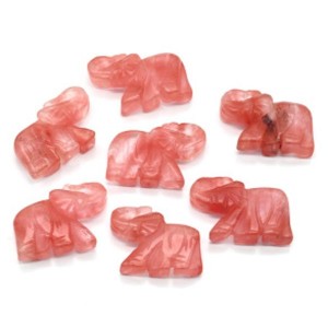 Бусины из халцедона искусственного Слоник 35*25мм цвет розовый, 1шт