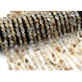 Бусины из рутилового кварца (волосатик) галтовка 8*10мм, 37см, 42 бусины Бусины из рутилового кварца (волосатик) галтовка 8*10мм, 37см, 42 бусины