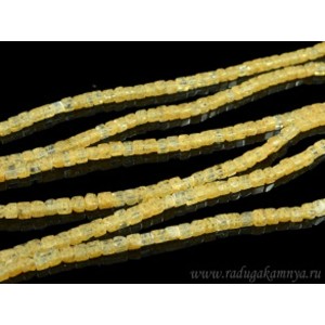 Бусины из халцедона искусственного кубик 4мм, 43см, 92 бусины Бусины из халцедона искусственного кубик 4мм, 43см, 92 бусины