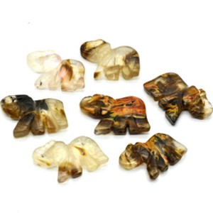 Бусины из халцедона искусственного Слоник 35*25мм, 1шт