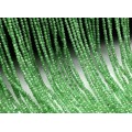 Бусины из фианита шарик гр.2мм цвет зеленый, 37см, 187 бусин (иск.)