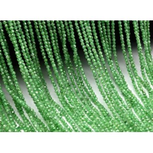 Бусины из фианита шарик гр.2мм цвет зеленый, 37см, 187 бусин (иск.) Бусины из фианита шарик гр.2мм цвет зеленый, 37см, 187 бусин (иск.)