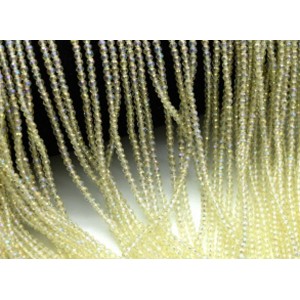 Бусины из циркона шарик гр.2мм цвет шампань, 34см, 196 бусин (иск.)