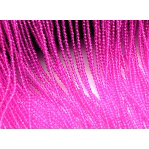 Бусины из циркона шарик гр.2мм цвет фуксия, 35см, 202 бусины (иск.)