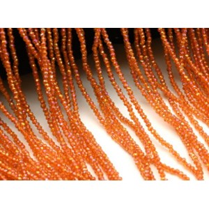 Бусины из циркона рондель гр.2мм цвет оранжевый, 36см, 212 бусин (иск.)