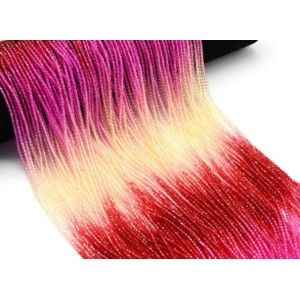 Бусины из циркона шарик гр.2мм цвет ассорти, 36см, 176 бусин (иск.)