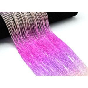 Бусины из циркона шарик гр.2мм цвет ассорти, 36см, 180 бусин (иск.)