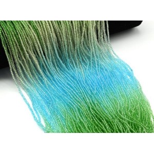 Бусины из циркона шарик гр.2мм цвет ассорти, 35см, 186 бусин (иск.)