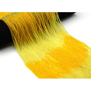 Бусины из циркона шарик гр.2мм цвет лимонный, 37см, 204 бусины (иск.)