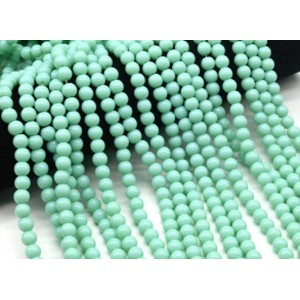 Бусины стеклянные шарик 8мм цвет мятный, 37,5см, 50 бусин (иск.)
