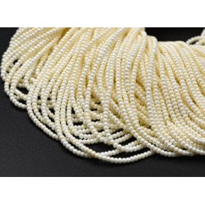 Бусины из бисера рондель 2мм цвет белый, 31,5см, 217 бусин (иск.)