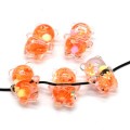 Бусина Мишка 27*34мм цвет оранжевый, 1шт (иск.)