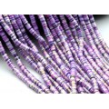 Бусины из каучука Африканские с напылением диски 6мм*0,9-1,2мм, цвет сиреневый, 39см (иск.)