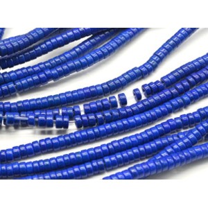 Акриловые бусины рондель 4*2 цвет синий, 37см, 160 бусин (иск.)