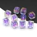 Набор бусин Кубики 13*13мм цвет сиреневый, 10шт (иск.)