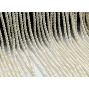 Бусины из бисера рондель 3*2мм цвет белый, 31см, 172 бусины (иск.)