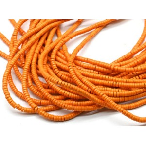 Акриловые бусины рондель 4*2 цвет оранжевый, 37,5см, 160 бусин (иск.)