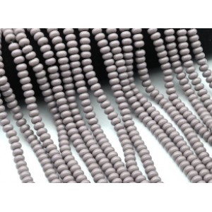 Бусины стеклянные рондель 8мм цвет свет.сиреневый, 38см, 75 бусин (иск.)