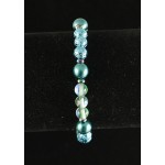 Браслет гематит тонир. рондель, опал иск. зеленый, лава тонир., майорка, шарик 6 и 8мм