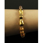 Браслет яшма песочная, гематит, майорка, капли стекло огранка