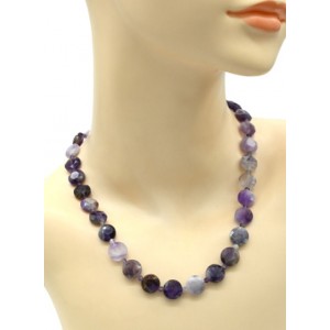 Бусы из аметиста круг гр.12мм, 47см