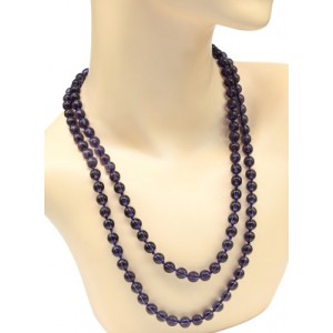 Бусы 120см шарик 8мм из аметиста (имитация)