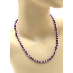 Бусы из аметиста шарик гр.5мм, 47см