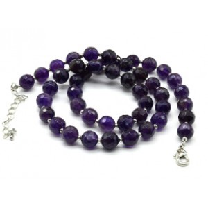 Бусы из аметиста шарик гр.8мм, 46,5см