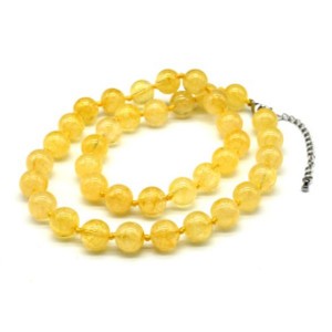 Бусы из цитрина шарик 10мм, 47см