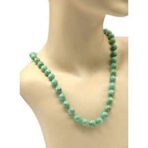 Бусы из бирюзы иранской (имитация) шарик 8мм, 60см Бусы из бирюзы иранской (имитация) шарик 8мм, 60см