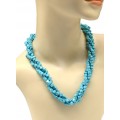 Бусы из бирюзы (имитация) 3 нити кубик 6мм, 50см