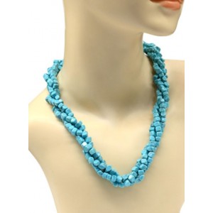 Бусы из бирюзы (имитация) 3 нити кубик 6мм, 50см Бусы из бирюзы (имитация) 3 нити кубик 6мм, 50см