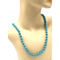 Бусы из бирюзы (имитация) шарик 8мм, 60см