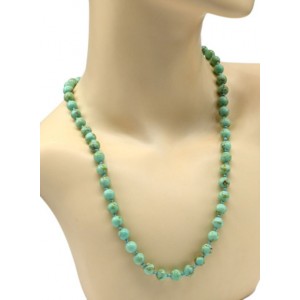 Бусы из бирюзы иранской (имитация) шарик 10мм, 60см Бусы из бирюзы иранской (имитация) шарик 10мм, 60см