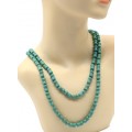 Длинные бусы из бирюзы косточка 8*13мм (иск.)