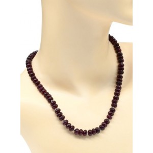 Бусы из кальцита рондель гр.7*5мм цвет гранат, 47см