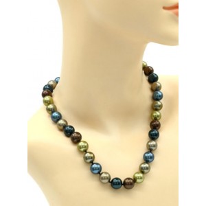 Бусы из майорки шарик 12мм ассорти, 46см (иск.)