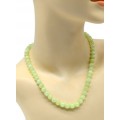 Бусы из кальцита шарик 8мм цвет салатовый, 48см