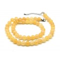 Бусы из кальцита шарик 8мм цвет желтый, 48см
