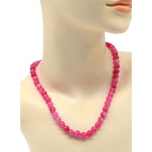 Бусы из кальцита шарик 8мм цвет красный, 48см