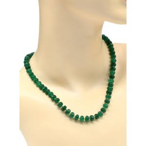 Бусы из кальцита рондель гр.7*5мм цвет зеленый, 46см