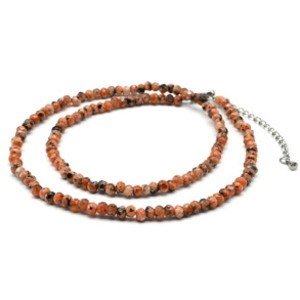 Бусы из кальцита рондель гр.4*3мм, цвет персиковый, 45см